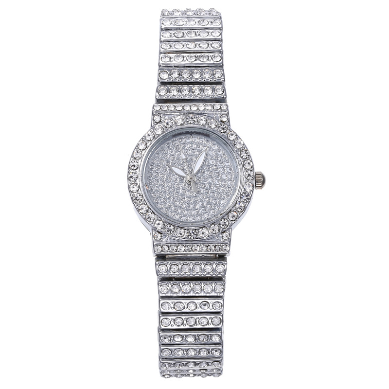 Stylish and casual compact stainless steel quartz watch set, new starry sky watch for women.