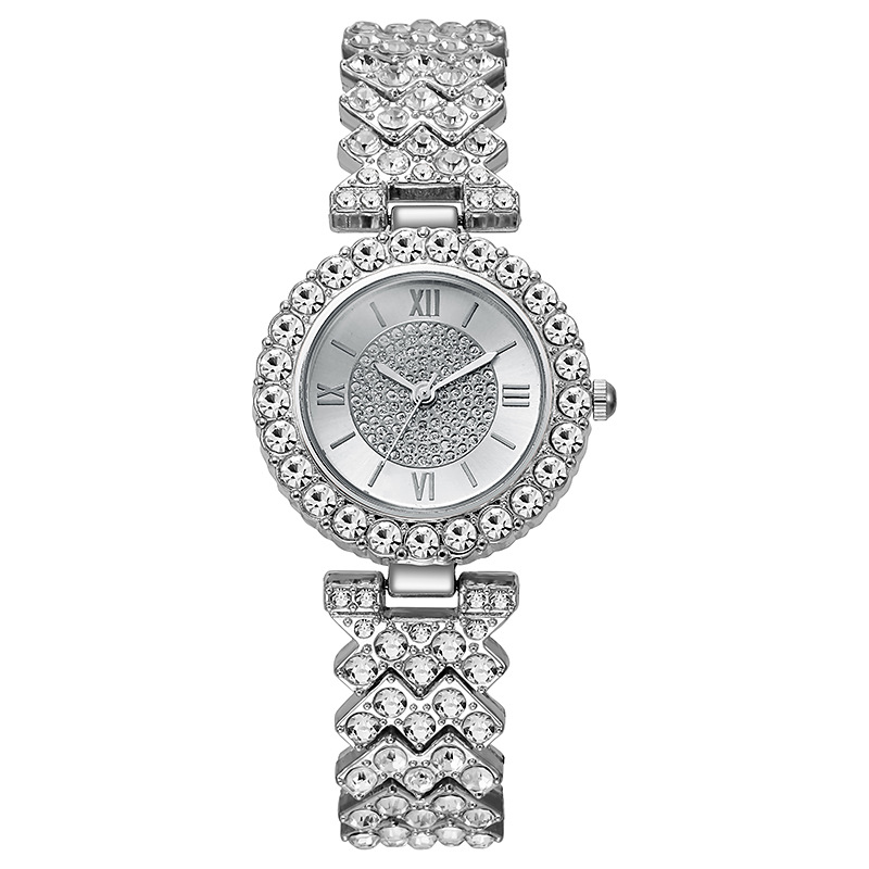 Starry Sky Diamond-Set Bracelet Watch with Marker Quartz Wristwatch