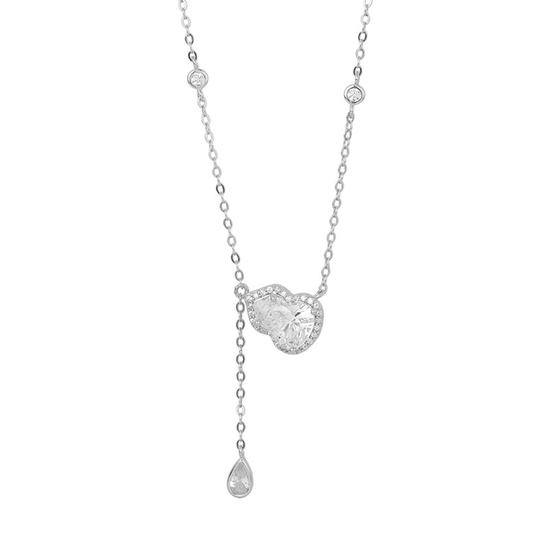 Sterling silver gourd tassel necklace, unique new style, artistic clavicle chain for women.