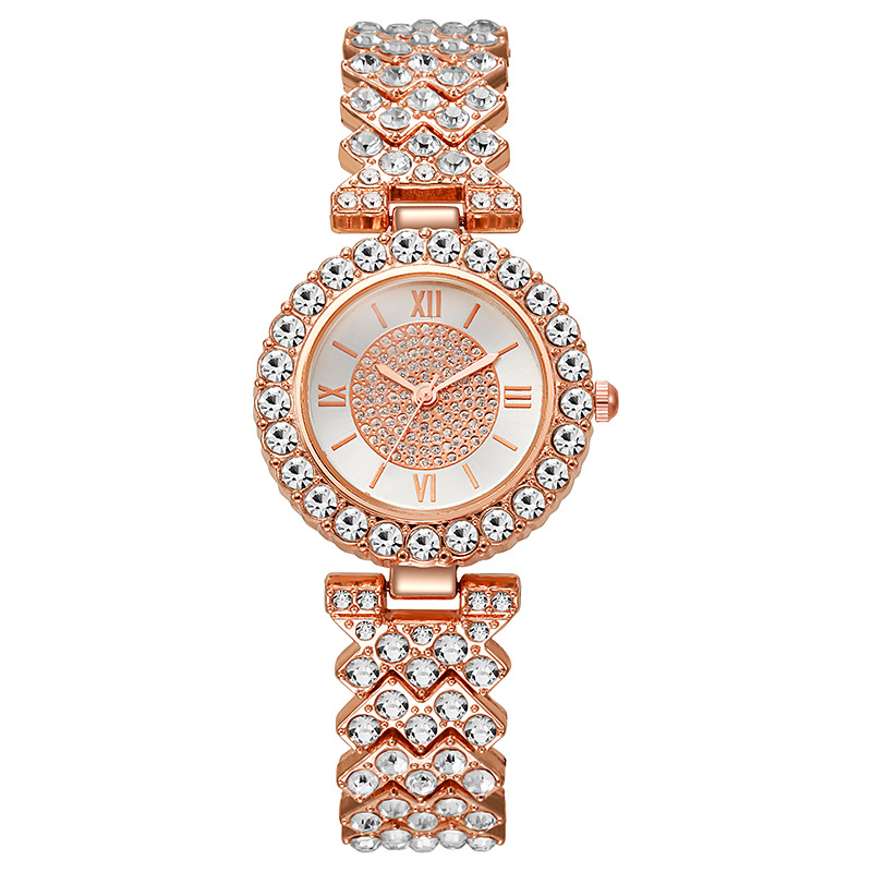 Starry Sky Diamond-Set Bracelet Watch with Marker Quartz Wristwatch