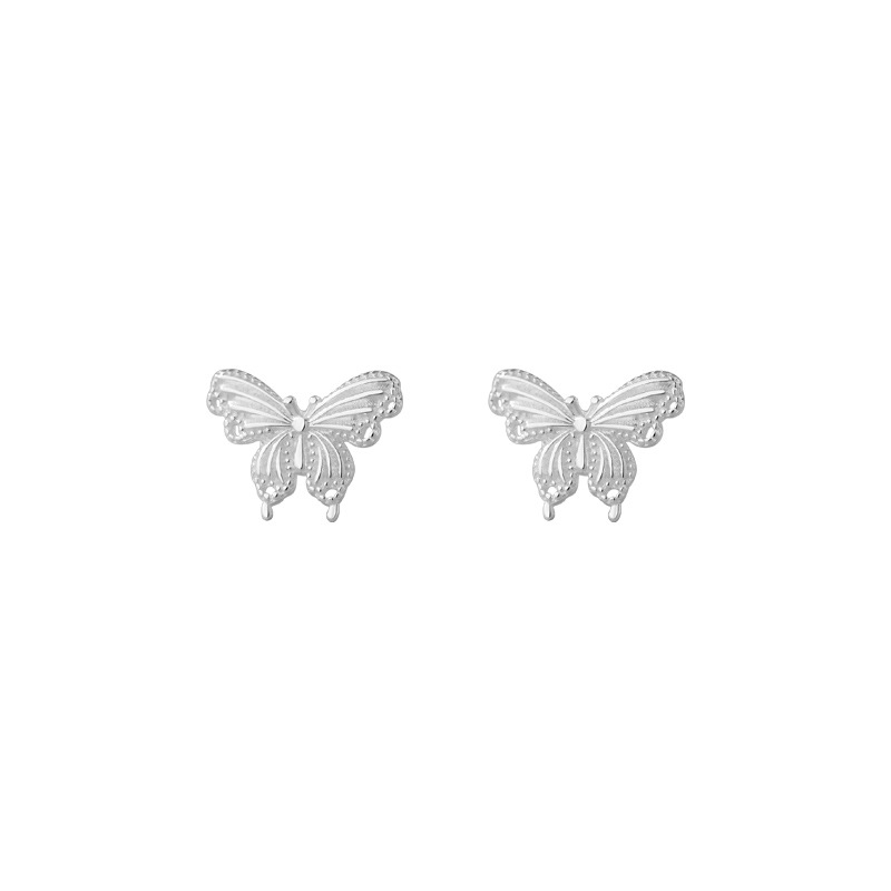 Sterling silver butterfly stud earrings, new style, versatile and elegant, perfect for everyday wear and commuting.